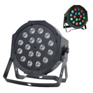 Led disco DJ světlo FLAT PAR LIGHT 18 RGB LED diod